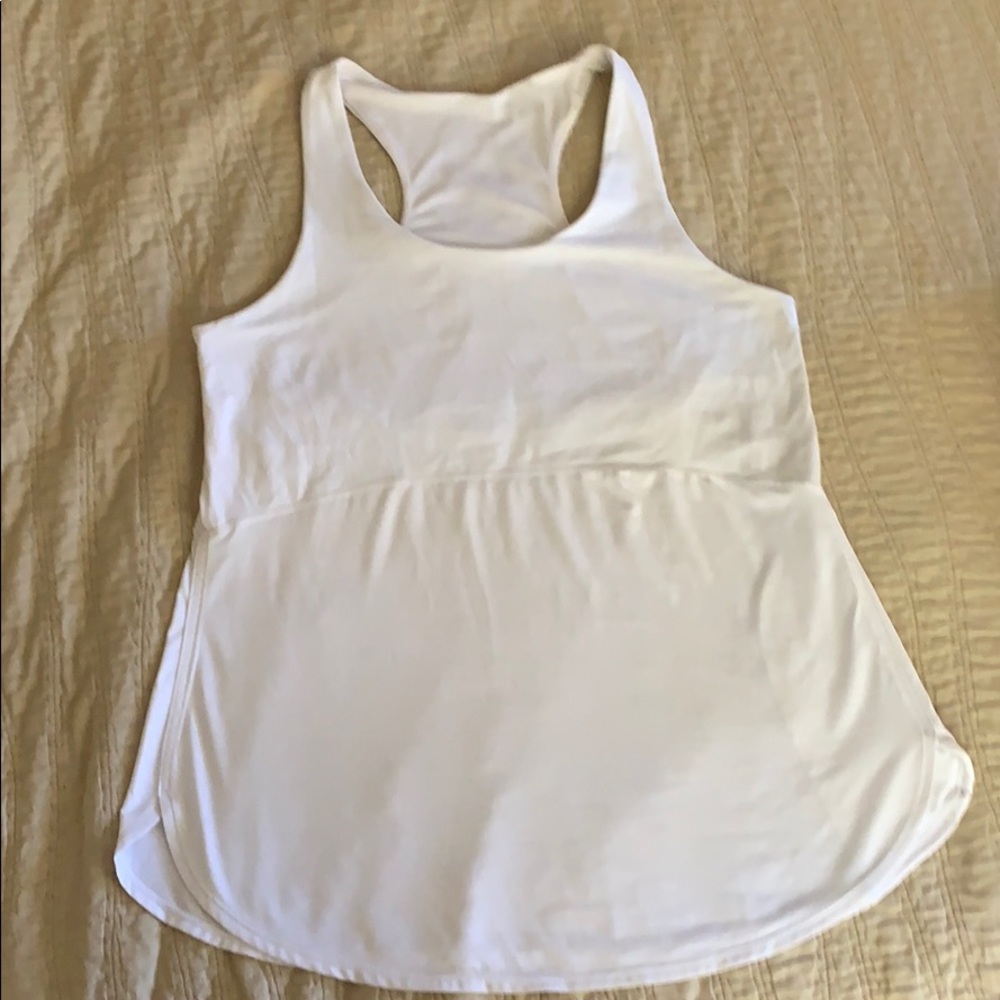 Athleta day dreamer tank XL white racer back